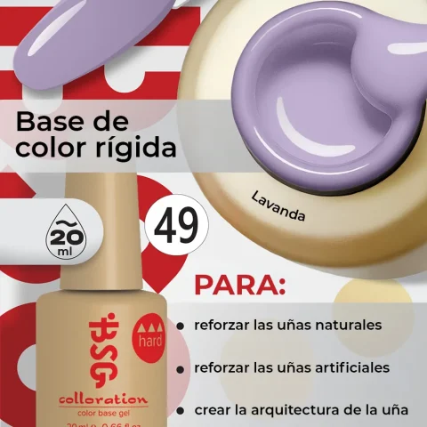 BSG Color Base Hard 49 Lavender Milk – Lavanda Lechoso, 20 ml