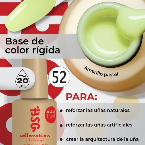 BSG Color Base Hard 52 Pistachio Milk – Verde Pistacho Lechoso, 20 ml