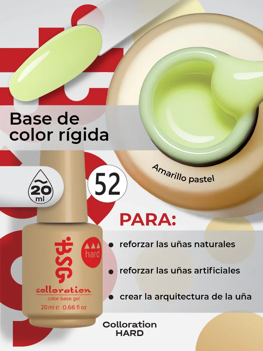 BSG Color Base Hard 52 Pistachio Milk – Verde Pistacho Lechoso, 20 ml