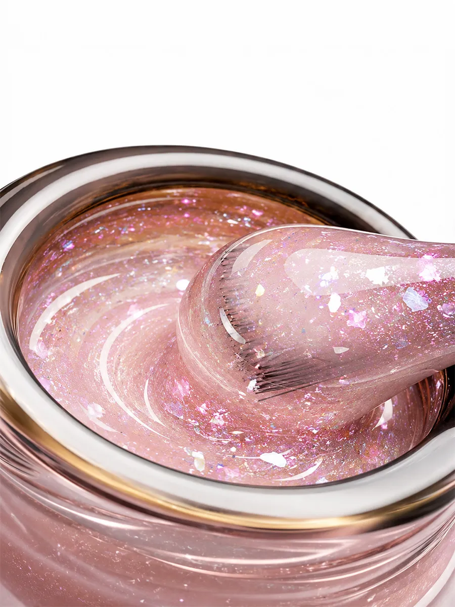 BSG Color Base Hard 90 Blush Confetti – Rosa Rubor con Confeti, 20 ml - Imagen 2