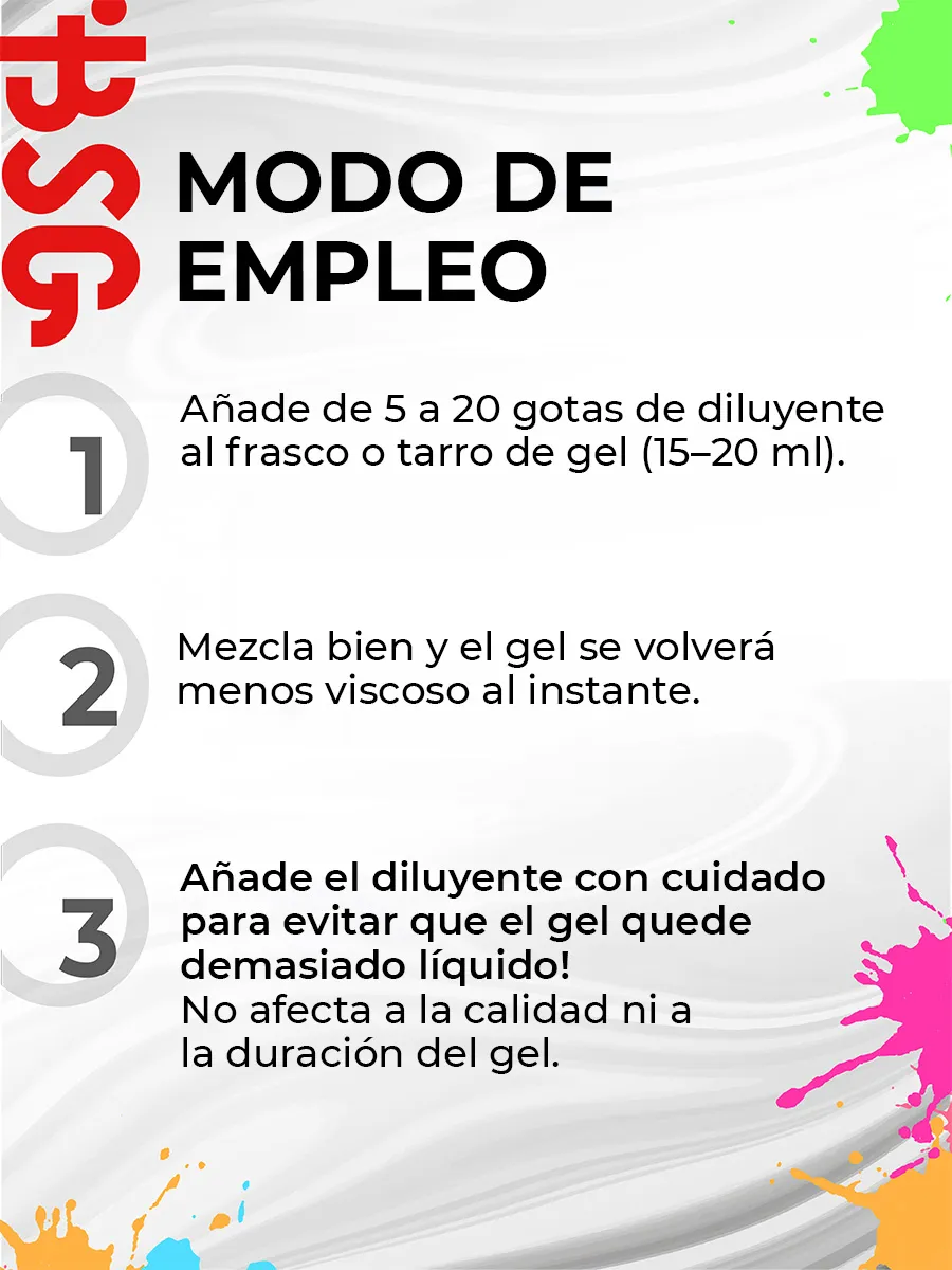 BSG Diluyente Universal para Sistemas de Gel, 50 ml - Imagen 2