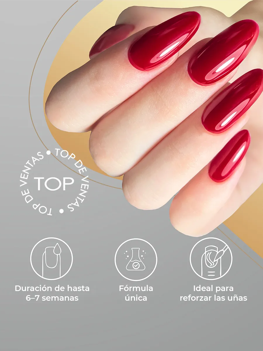 BSG Color Base Hard  61 Ruby Spark – Rojo Rubí con Destellos, 20 ml - Imagen 4